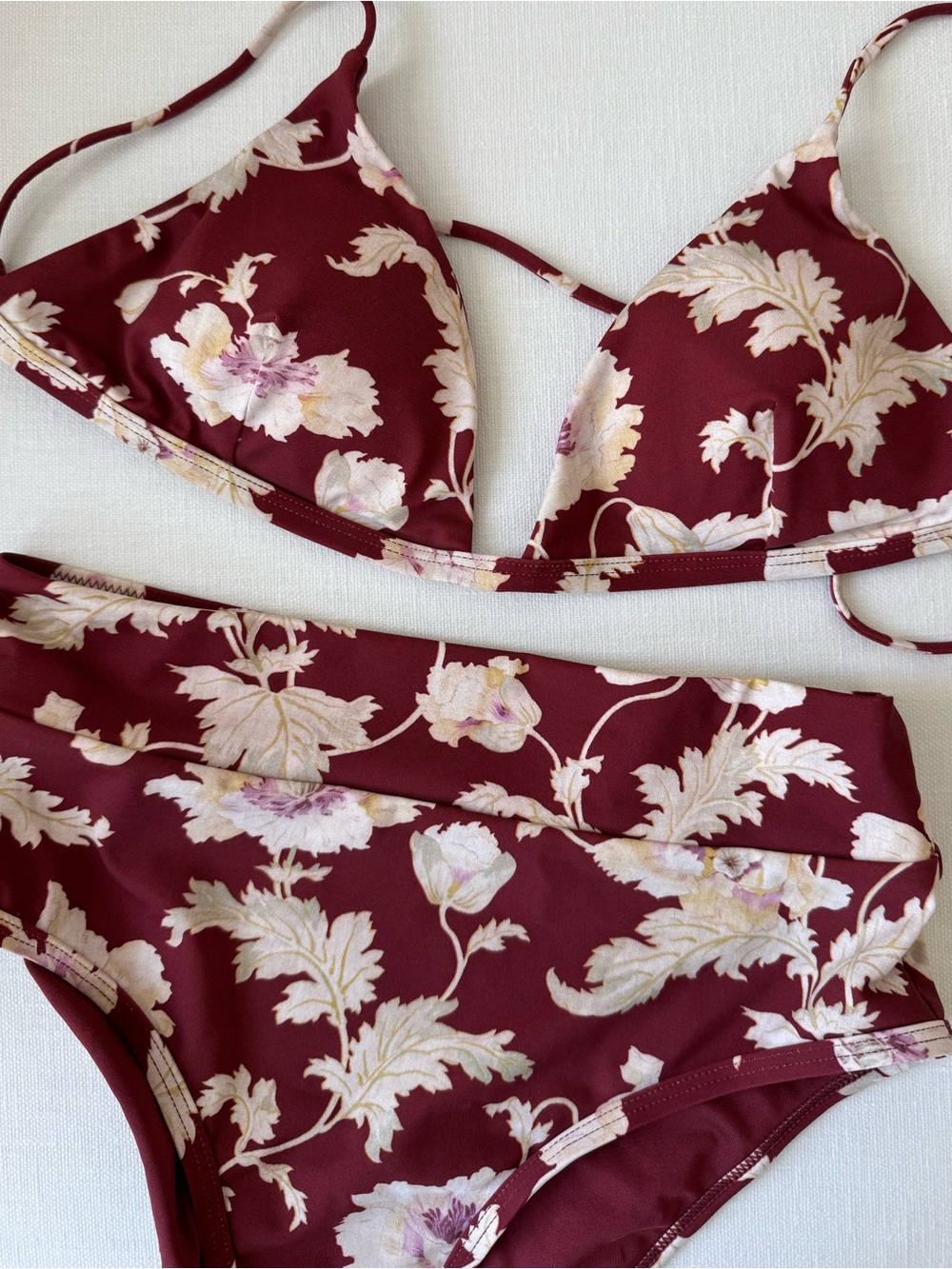 Posse Burgundy Floral Bikini Set